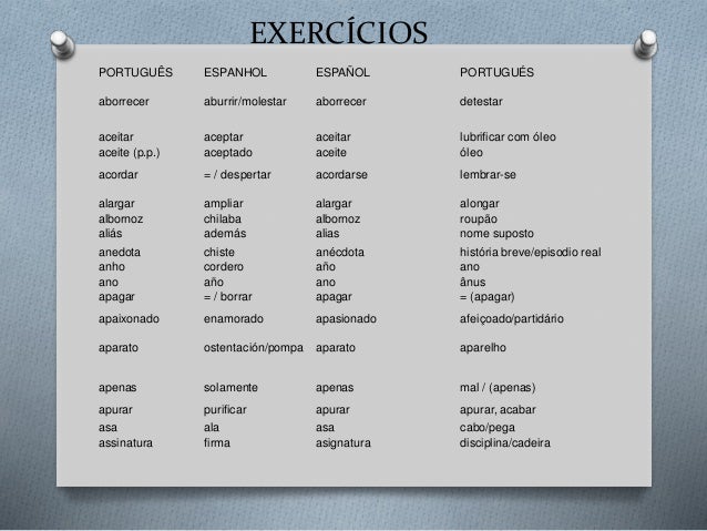 Aprender español: Top 10 falsos amigos español-inglés - nombres Aprender español: Top 10 falsos amigos español-inglés - nombres